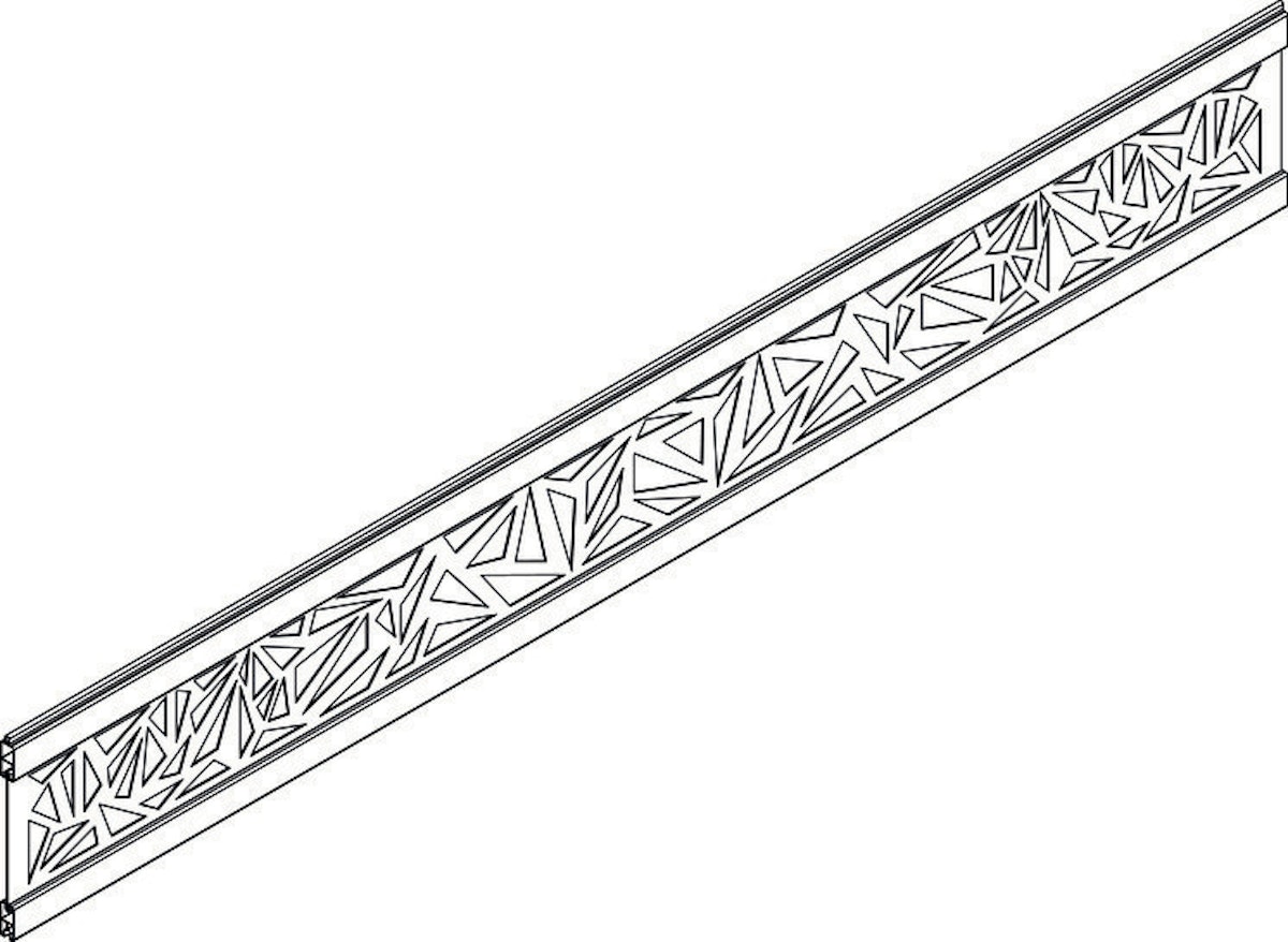 OSMO ALU Dekor Triangel 19x253, 184cm Alu Anthrazit von Osmo Holz