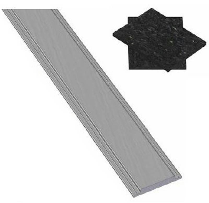 OSMO Nut-Abdeckleiste für Aluminiumpfosten inkl. Gummipads Anthrazit 1000 mm von Osmo Holz