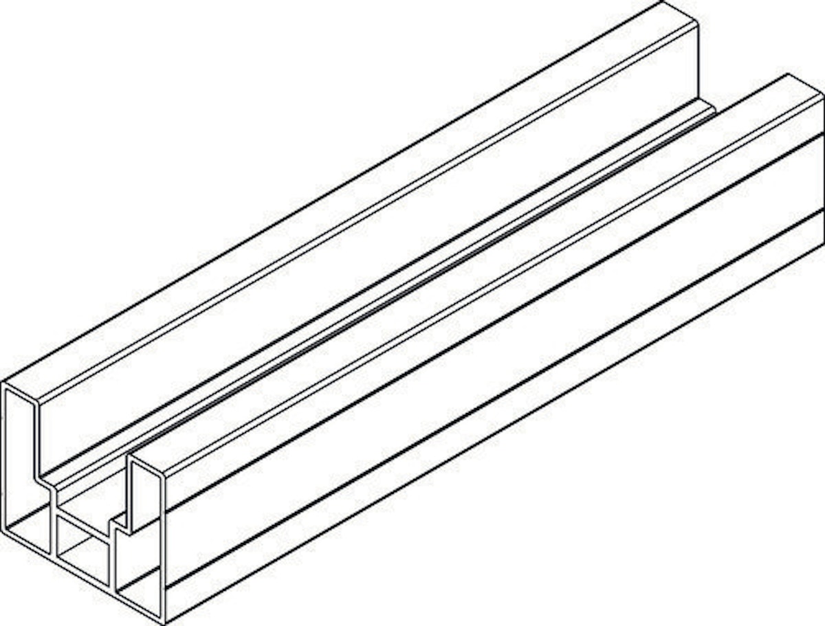 OSMO Profil Verto Startprofil  Anthrazit 180cm Alu Anthrazit von Osmo Holz