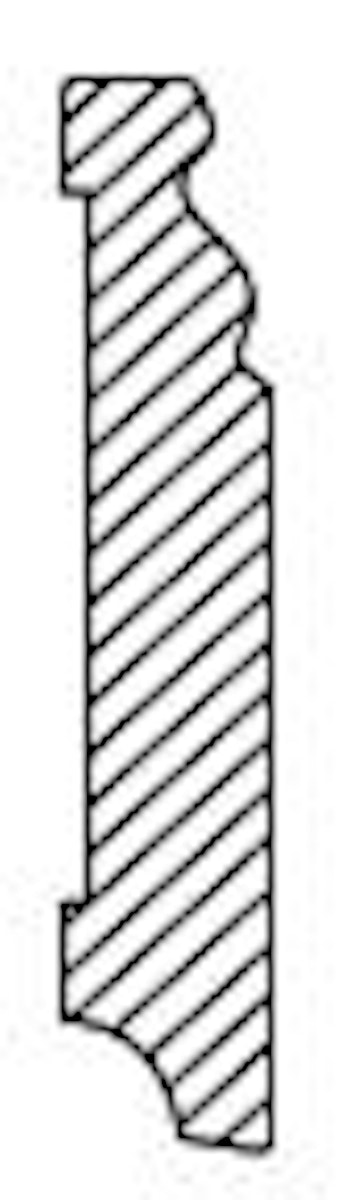 Fußleiste Eiche Massivholz 2,44 m 18 x 68 mm profiliert farblos endbehandelt von Osmo