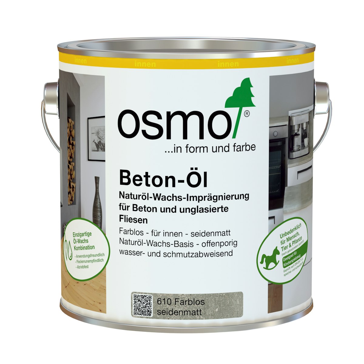 OSMO Beton-Öl -610 Farblos-2,5 Liter von Osmo Farben & Zubehör