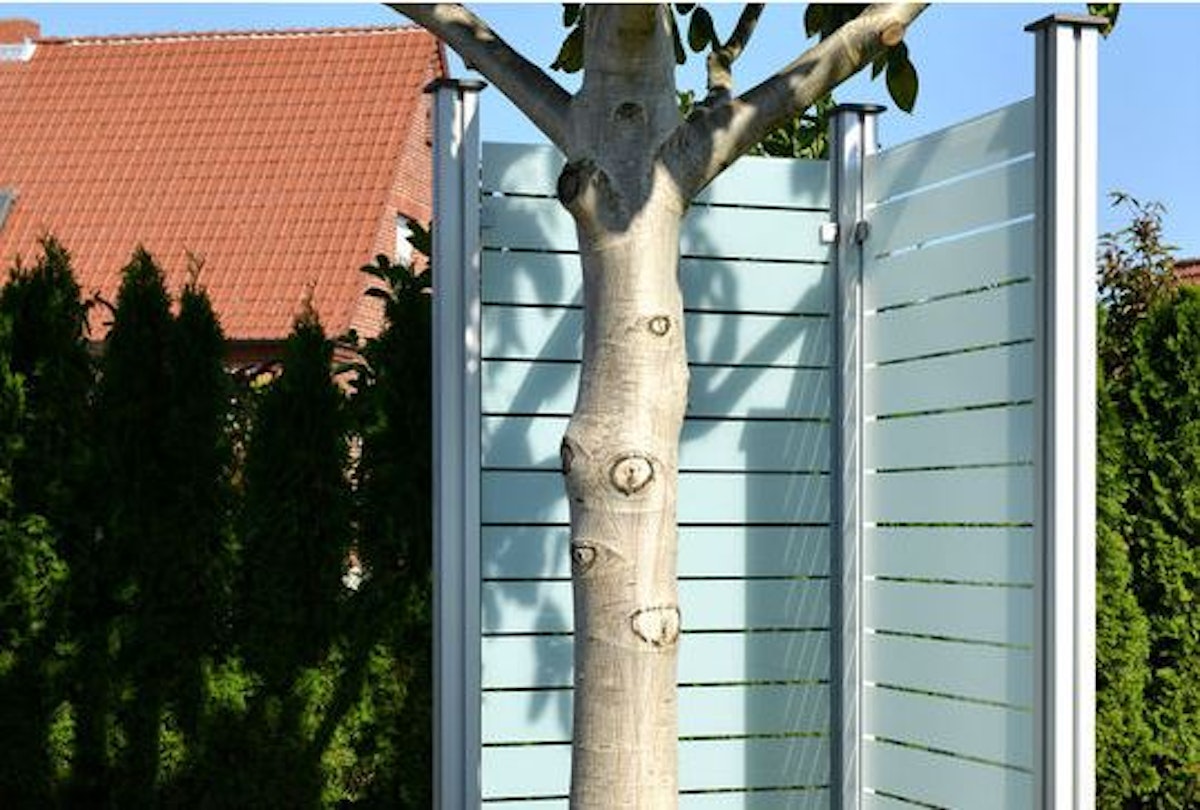 OSMO Glasscheibe Streifen Cremeweiß 89 x 178 cm von Osmo Holz