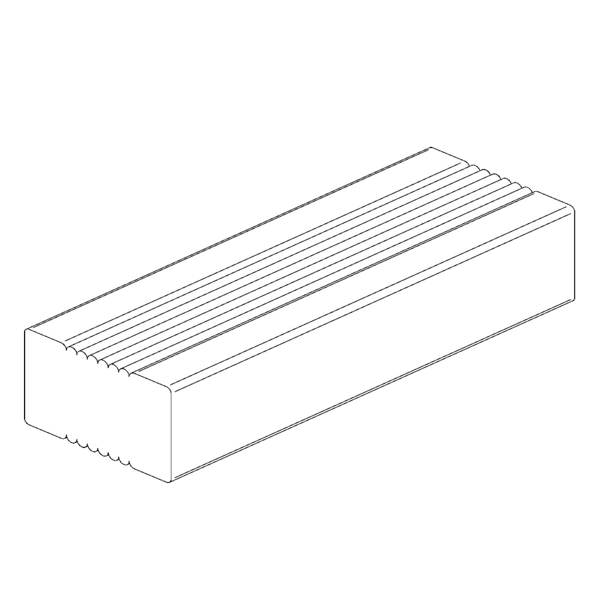 OSMO Terrassen Unterkonstruktion Bangkirai geriffelt / geriffelt-45x70x2740mm von Osmo Holz