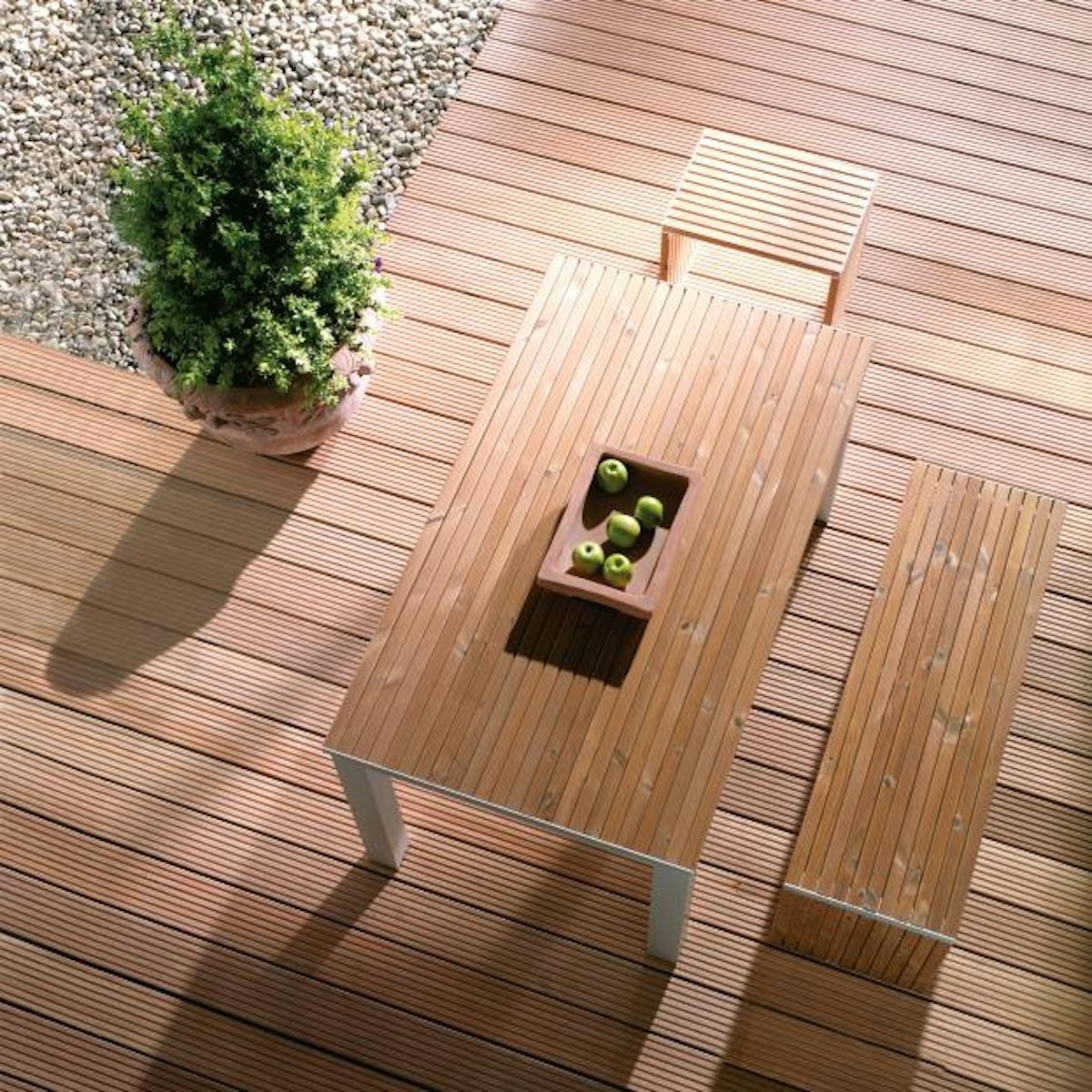 OSMO Terrassendiele Bangkirai genutet/geriffelt Premium, KD- 25x145mmx366cm von Osmo Holz