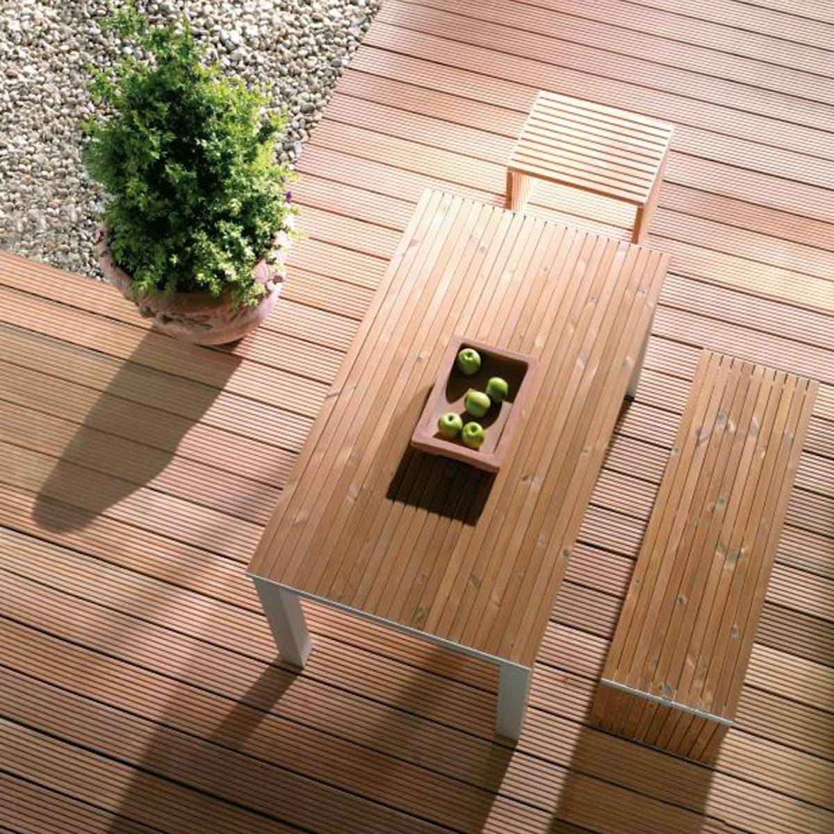 OSMO Terrassendiele Bangkirai genutet / glatt - PREMIUM KD-25x145x3050mm von Osmo Holz