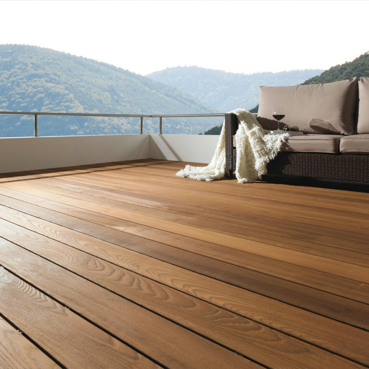 OSMO Terrassendiele Thermoholz Esche -strukturiert für SenoFix-180 cm von Osmo Holz