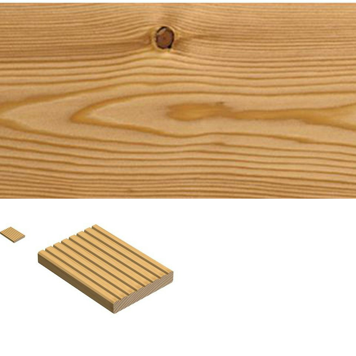 OSMO Terrassendiele sib. Lärche genutet / geriffelt-300 cm -Abverkauf von Osmo Holz