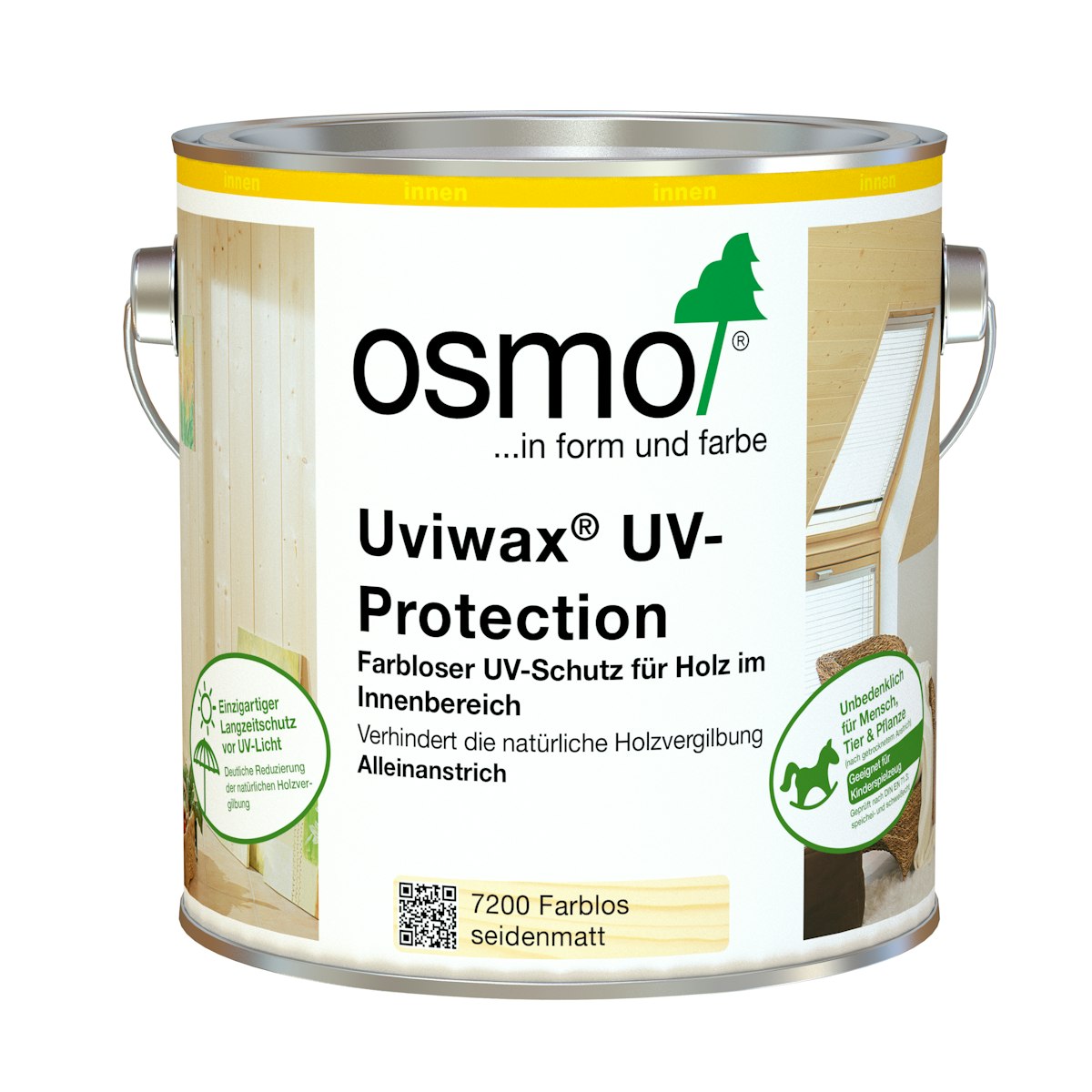 OSMO Uviwax® UV-Protection -7200 Farblos seidenmatt-0,75 Liter von Osmo Farben & Zubehör