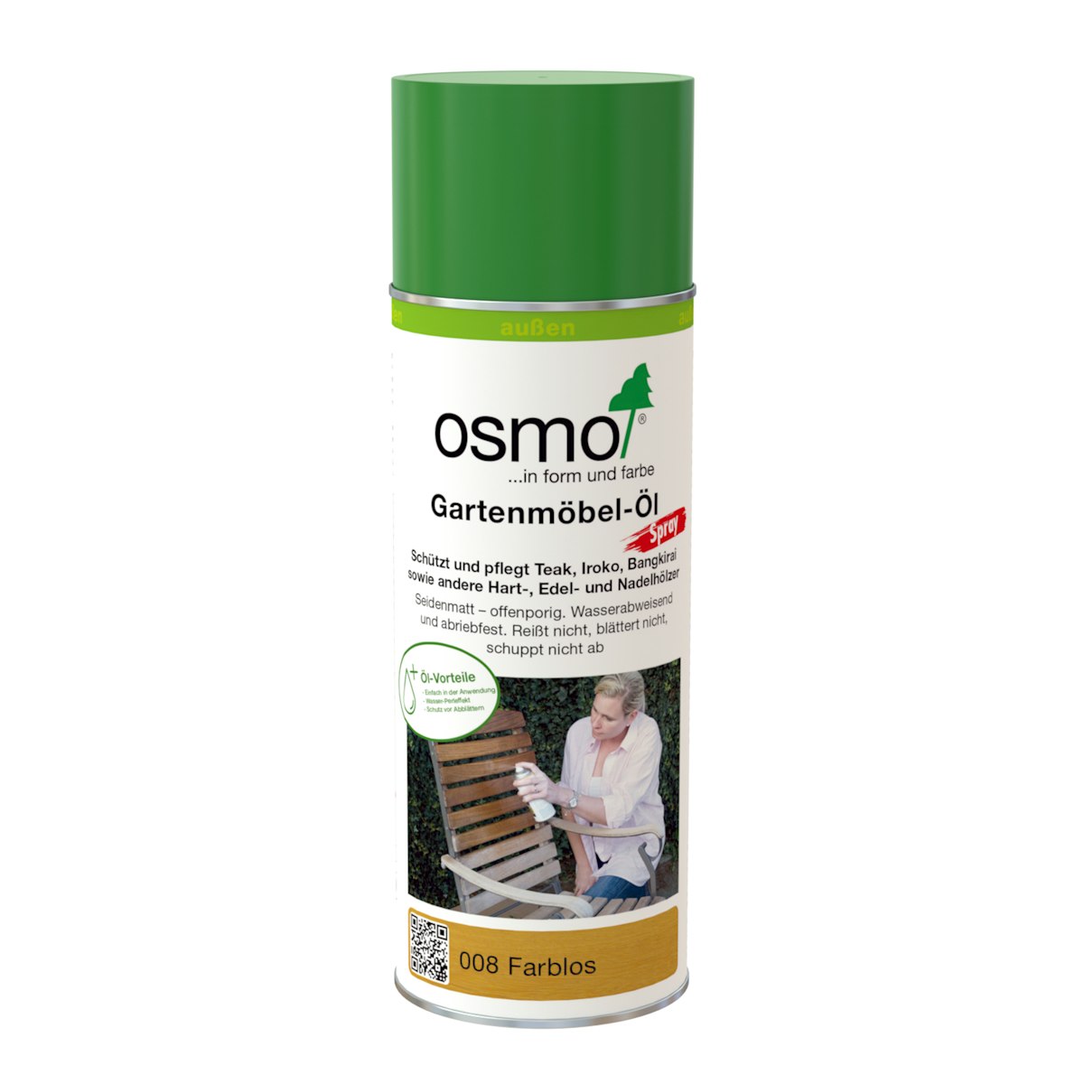 Osmo Gartenmöbel-Öl Spray Holzschutz Farblos 0,40 l von Osmo Farben & Zubehör