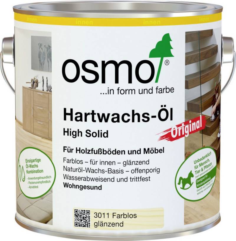 Osmo Hartholzöl Osmo Hartwachs-Öl Original 750 ml farblos glänzend von Osmo