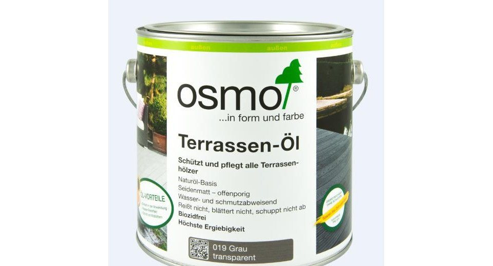 Osmo Hartholzöl Osmo Terrassen-Öl 2,5 L grau von Osmo