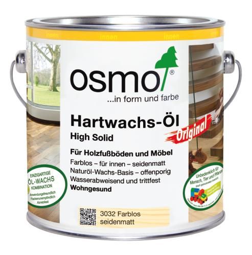 Osmo Hartwachs-Öl Original 2,5 L farblos glänzend von Osmo