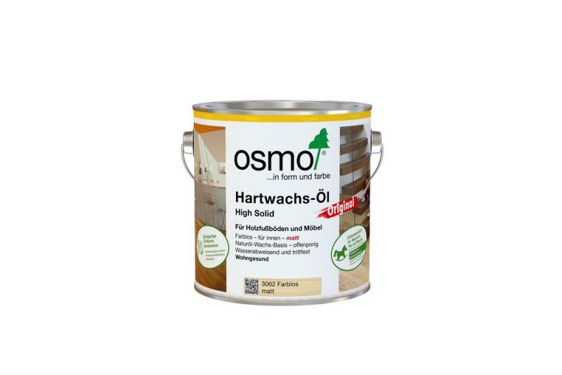 Osmo Hartwachs-Öl Original Farblos Matt 2,50 l - 10300050 von Osmo