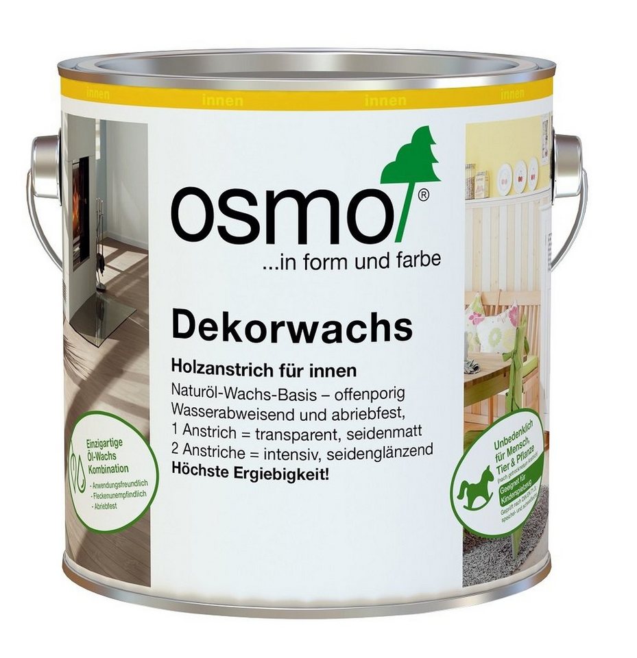 Osmo Hartwachsöl OSMO 3118 Dekorwachs Granitgrau 2,5 Ltr von Osmo