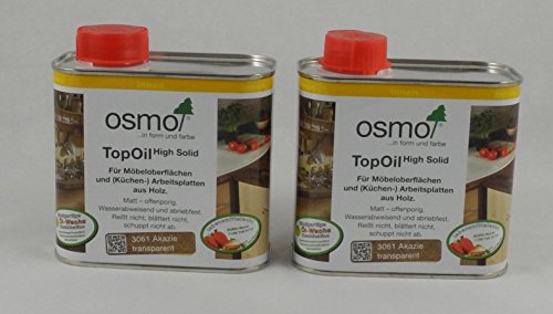 Osmo Spar-Set 2x TopOil Akazie 500ml, optimale Oberflächenbehandlung von Osmo