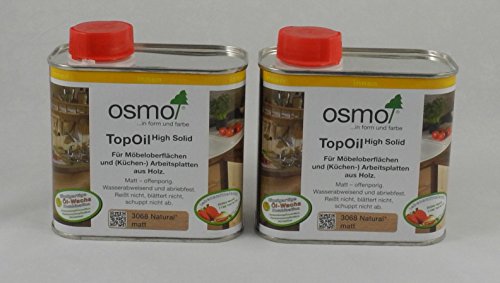 Osmo Spar-Set 2x TopOil natural 500ml, optimale Oberflächenbehandlung von Osmo