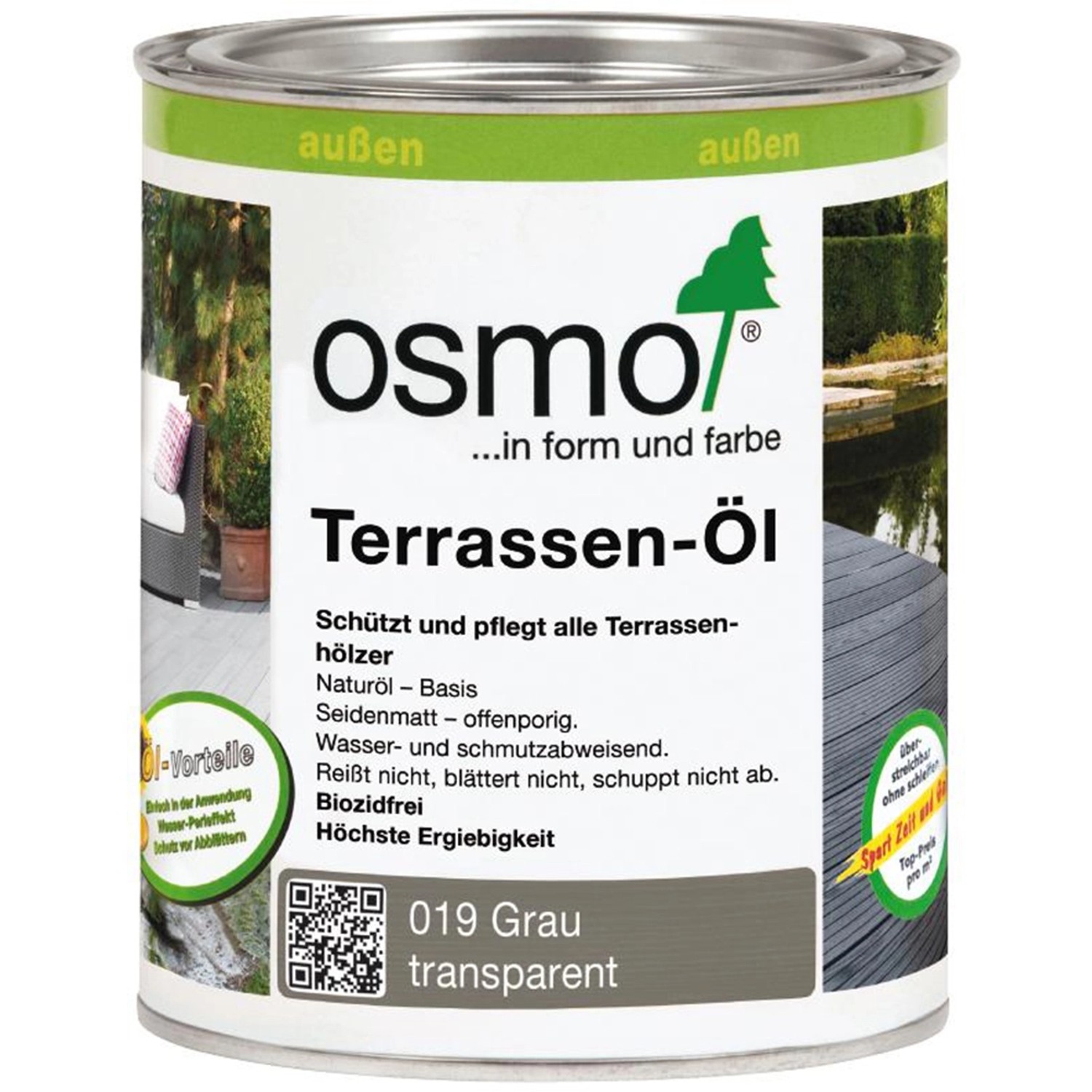 Osmo Terrassen-Öl Grau 750 ml von Osmo