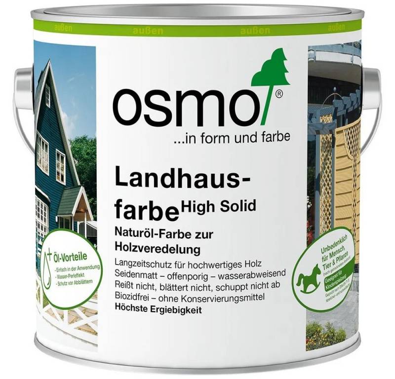 Osmo Wetterschutzfarbe Osmo Landhausfarbe außen 2,5 l – wetterfest Verkehrsgrau, wetter- und UV-beständig, offenporig Osmo Wetterschutzfarbe Osmo Landhausfarbe außen 2,5 l – wetterfest Verkehrsgrau, wetter- und UV-beständig, offenporig von Osmo