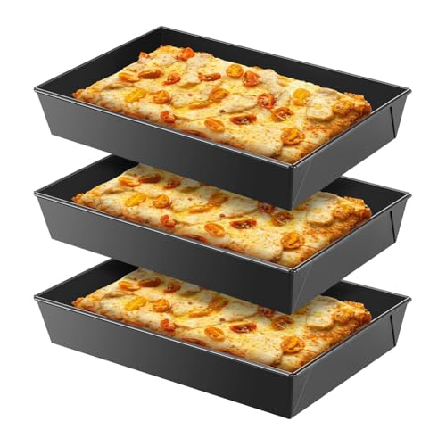 Osmond 3 Stcs Detroit Pizza Pan Carbon Steel Detroit Pizza PAN Non -Stick Sizilian Style Pizza Pan Teller Vorgewürzter Backware Küchenware Osmond 3 Stcs Detroit Pizza Pan Carbon Steel Detroit Pizza PAN Non -Stick Sizilian Style Pizza Pan Teller Vorgewürzter Backware Küchenware von Osmond