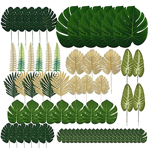 Osmond 60 StüCke KüNstliche Tropische Palm BläTter Hawaiian Luau Sommer Dschungel Thema Dekoration Hochzeit Hause Table von Osmond