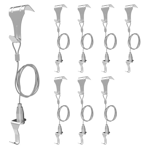 Osmond Aufhängesystem für Bilderschiene, 8-teilig, Haken für Foto, Gießhaken, Kleiderbügel für Fotoschiene Osmond Aufhängesystem für Bilderschiene, 8-teilig, Haken für Foto, Gießhaken, Kleiderbügel für Fotoschiene von Osmond
