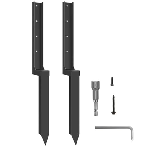 Osmond Heavy Duty Stahlgitterzaun Pfostenstützen Holzzaunpfosten Zur Reparatur 2er Pack von Osmond