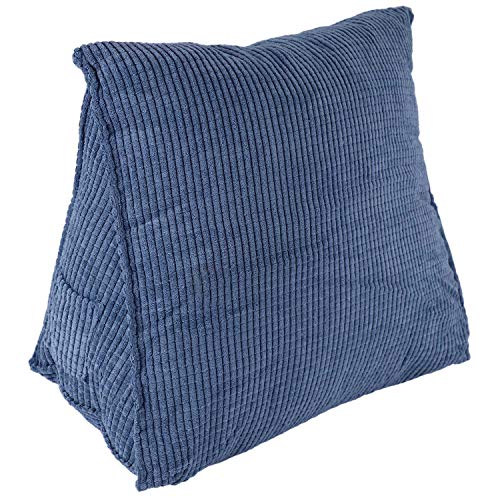 Osmond Lese-Rückenlehnenkissen, Keilkissen, Rückenkissen, Lendenpolster, Bett, Bürostuhl, Ruhekissen, Rückenstützkissen (blau) von Osmond