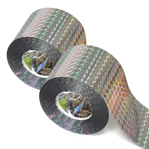 Osmond Vogelabwehr (200 m), reflektierendes Band, Vogelabwehr für den Außenbereich, Blinklicht, doppelseitiges Blinklicht von Osmond