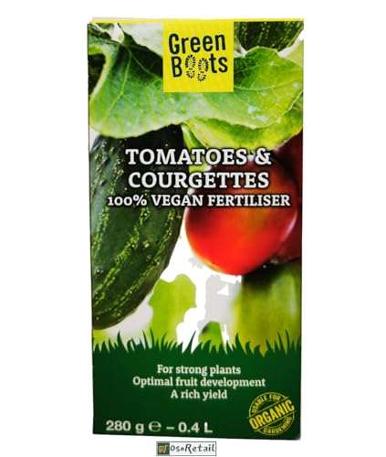 Green Boots Dünger für Tomaten und Zucchinis | 100% pflanzlicher Dünger geeignet für Tomaten, Zucchini, Auberginen, Gurken und Kürbisse aus Österreich von OsoRetail