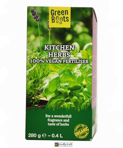 Green Boots Küchenkräuter-Dünger | 100% pflanzlicher Dünger geeignet für Kräuter wie Basilikum, Rosmarin, Salbei, Schnittlauch und Petersilie aus Österreich von OsoRetail