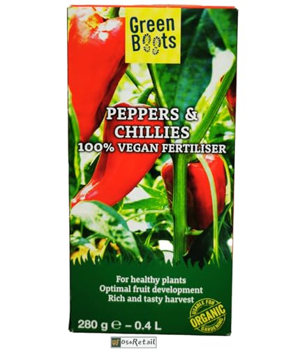 Green Boots Paprika & Chilischoten Dünger | 100% pflanzlicher Dünger geeignet für alle Paprika und Paprika Sorten im Gewächshaus oder Garten aus Österreich von OsoRetail