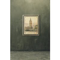 Alte London Foto Druck Reise Poster, Vintage-stil Haus, Großbritannien, Wandkunst, Reisen, Urlaub, Souvenir, Rahmen Nicht Enthalten von OsoTraveled