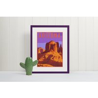 Arizona Reise Poster, Vintage-stil Haus, Wandkunst, Reisen, Urlaub, Souvenir, Rahmen Nicht Enthalten von OsoTraveled