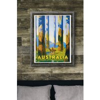 Australien Poster, Vintage Poster Reprint, Regenbogen Bäume, Home Decor, Wandkunst, Reise, Urlaub, Zuhause, Souvenir, Rahmen Nicht Inklusive von OsoTraveled