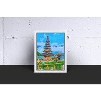 Bali Reise Poster, Vintage Tinte Und Aquarell Stil Indonesien, Wandkunst, Reisen, Urlaub, Souvenir, Rahmen Nicht Enthalten von OsoTraveled