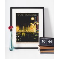 Deutschland Reiseposter, Vintage Poster Reprint, Home Decor, Deutschland, Wandkunst, Reise, Urlaub, Zuhause, Souvenir, Rahmen Nicht Inklusive von OsoTraveled