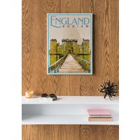 England Reise Poster, Vintage-stil Druck, Dekor, Schloss, Wandkunst, Reisen, Urlaub, Haus, Souvenir, Rahmen Nicht Enthalten von OsoTraveled
