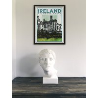 Irland Reise Poster, Vintage-stil Druck, Dekor, Schloss, Wandkunst, Reisen, Urlaub, Haus, Souvenir, Rahmen Nicht Enthalten von OsoTraveled