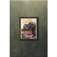 Virginia Reise Poster, Vintage-Stil Haus, Wandkunst, Reisen, Urlaub, Home State, Souvenir, Rahmen Nicht Enthalten von OsoTraveled