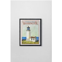 Washingtontravel Poster, Vintage-stil Druck, Dekor, Leuchtturm, Wandkunst, Reisen, Urlaub, Haus, Souvenir, Rahmen Nicht Enthalten von OsoTraveled