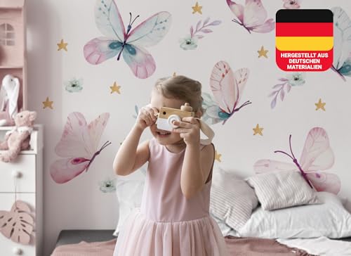 Osomhome Wandtattoo Kinderzimmer Mädchen & Junge: Schmetterling (140x100cm) | Kinderzimmer & Babyzimmer Deko | Wandsticker & Wanddeko Kinderzimmer | Wandaufkleber Kinderzimmer, Wall Stickers os3002 von Osomhome