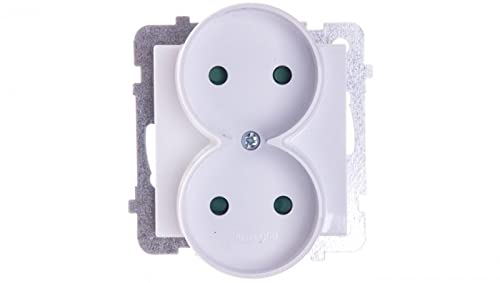 Ospel GP-2RRP/m/00 Schutzkontakt-Steckdose, IP20, 16 A, 71 mm, Weiß Ospel GP-2RRP/m/00 Schutzkontakt-Steckdose, IP20, 16 A, 71 mm, Weiß von Ospel