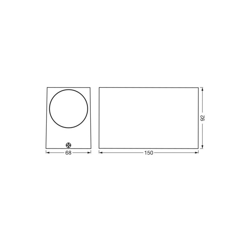 OSRAM Außenwandlampe ENDURA CLASSIC SQUARE, schwarz, up/down von Osram