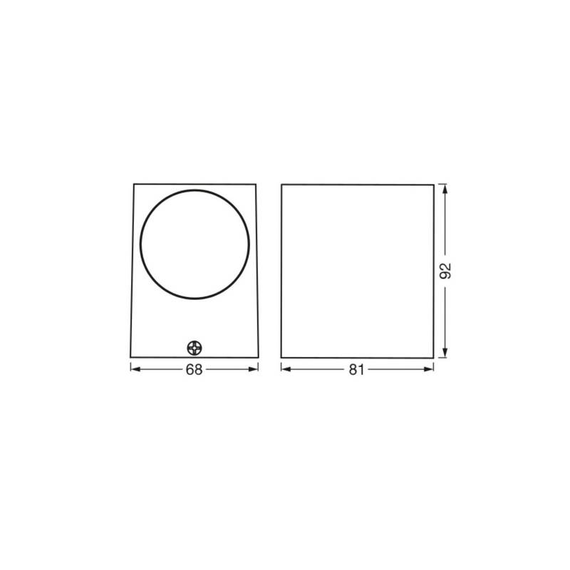 OSRAM Außenwandlampe ENDURA CLASSIC SQUARE schwarz down IP44 von Osram
