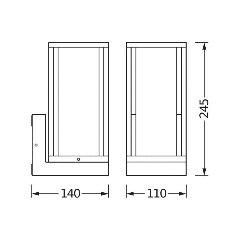 OSRAM Außenwandleuchte ENDURA CLASSIC FRAME, dunkelgrau IP44 von Osram