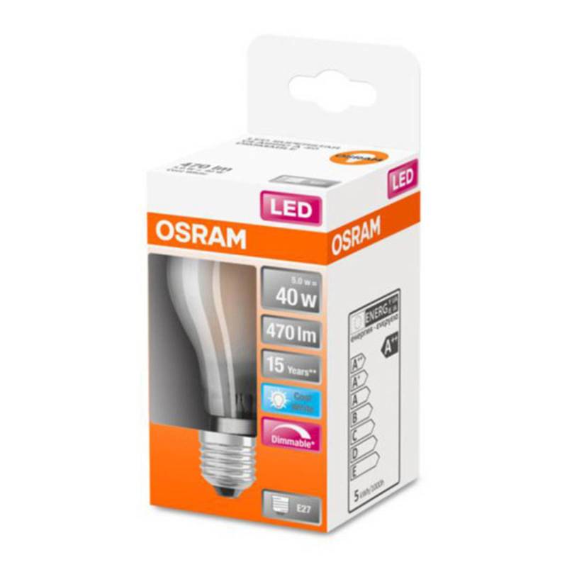 OSRAM Classic A LED-Lampe E27 5W 4.000K matt dim von Osram