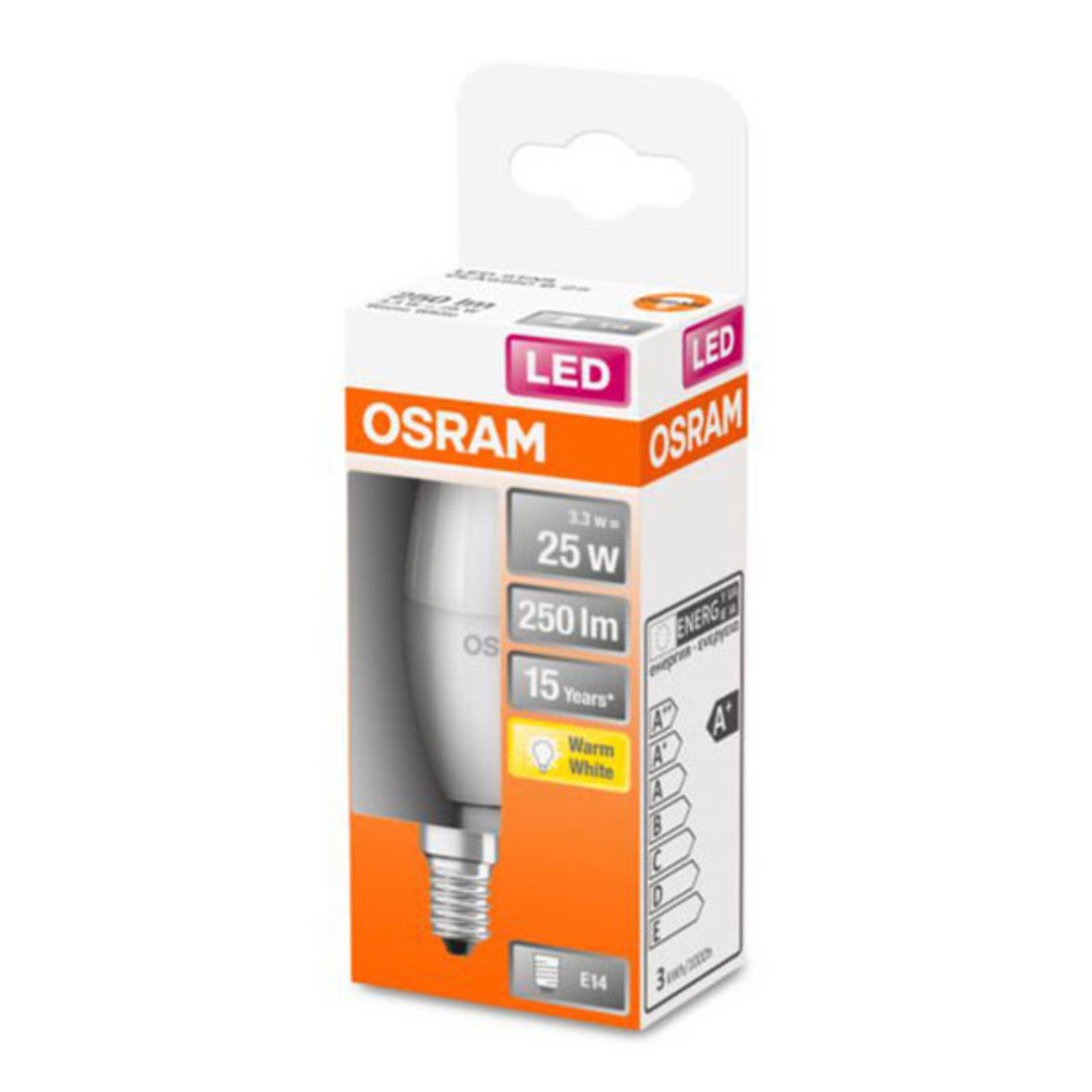 OSRAM Classic B LED-Lampe E14 3,3W 2.700K matt von Osram