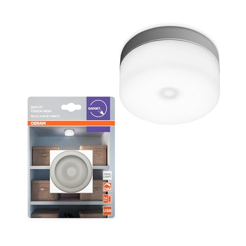 OSRAM DO-it TOUCH High kompakte flexible LED-Leuchte in Weiß aus Kunststoff, dimmbar und aufladbar via USB, IP20-Schutz, für Garderobe/Kinderschlafzimmer von Osram