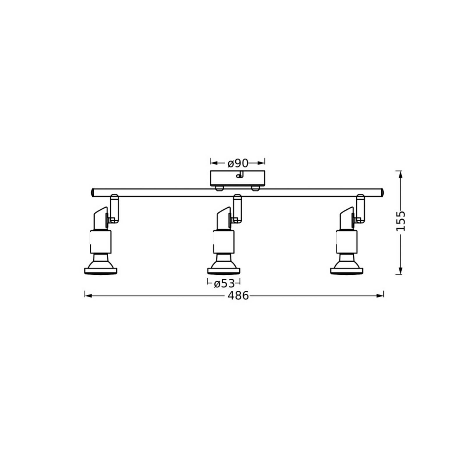 OSRAM Deckenstrahler, schwarz 3-flg. Metall GU10-LED 927 dim OSRAM Deckenstrahler, schwarz 3-flg. Metall GU10-LED 927 dim von Osram