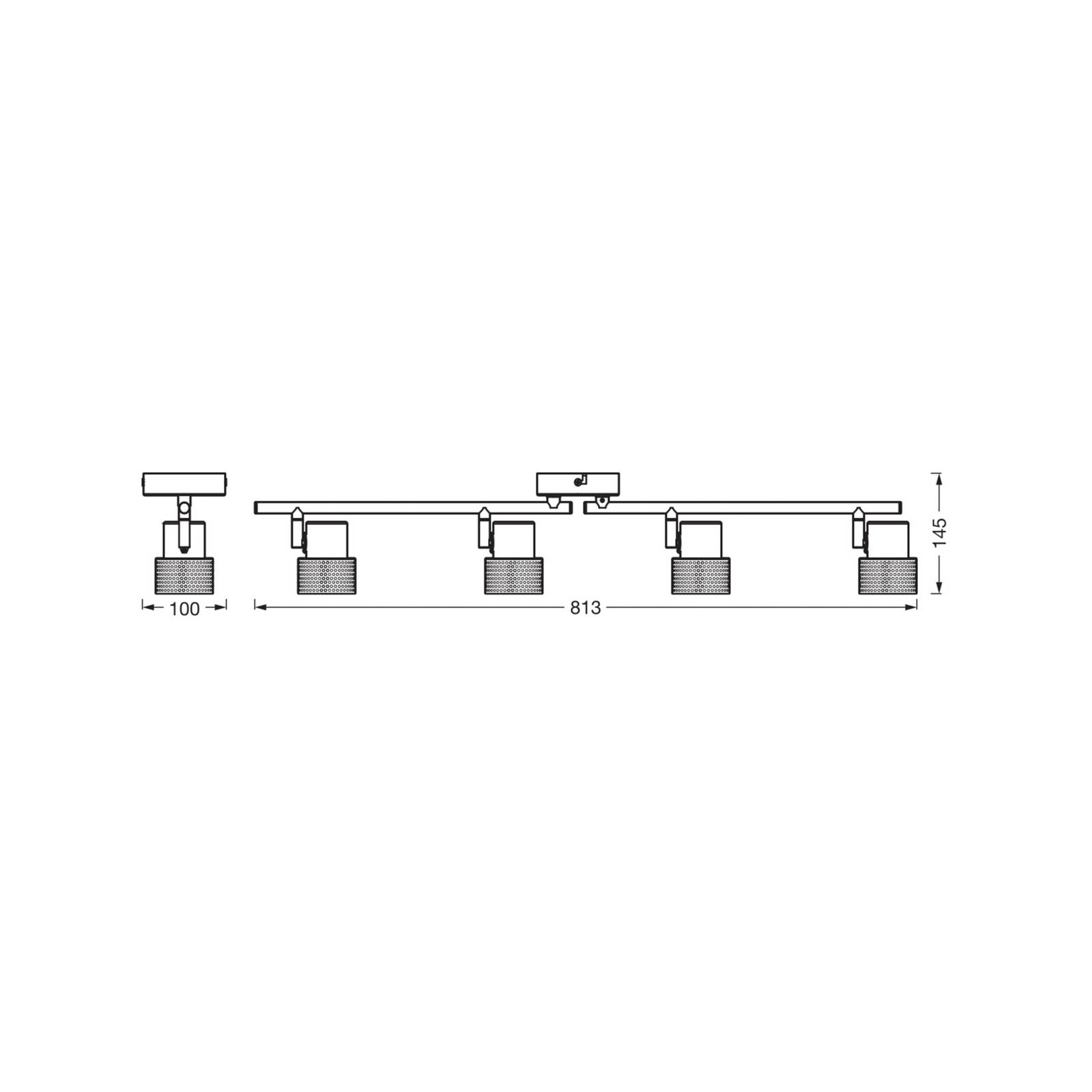 OSRAM Deckenstrahler CORK, schwarz, 4 Spots GU10-LED 927 dim OSRAM Deckenstrahler CORK, schwarz, 4 Spots GU10-LED 927 dim von Osram